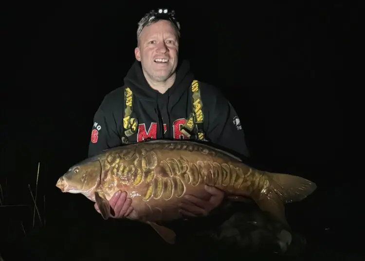 Baylys Baits Venom wafter helped Chris catch this stunning 38lb mirror