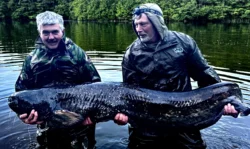 Dave with a 115lb catfish from Pleasure Lake Limoges Dave with a 115lb catfish from Pleasure Lake Limoges